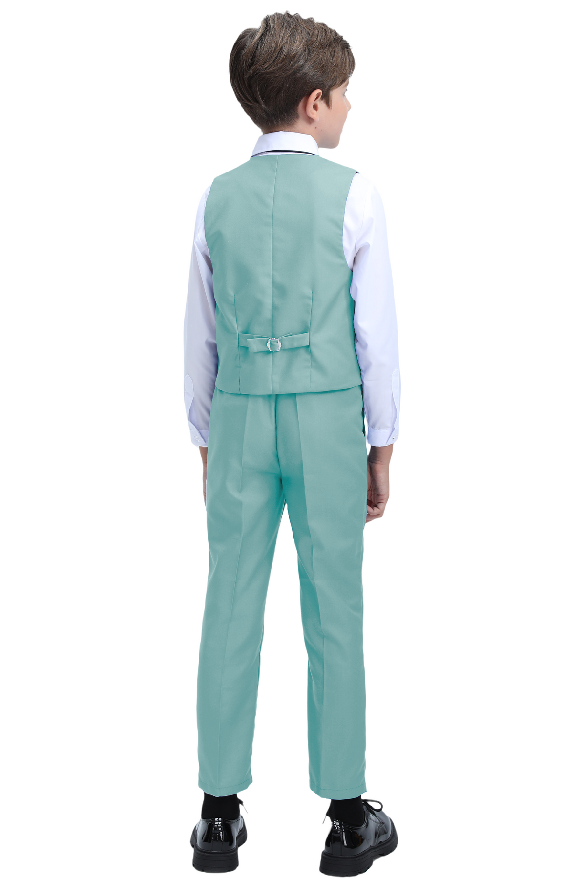 Mint Green Boys Single Breasted Vest 2-Piece Set