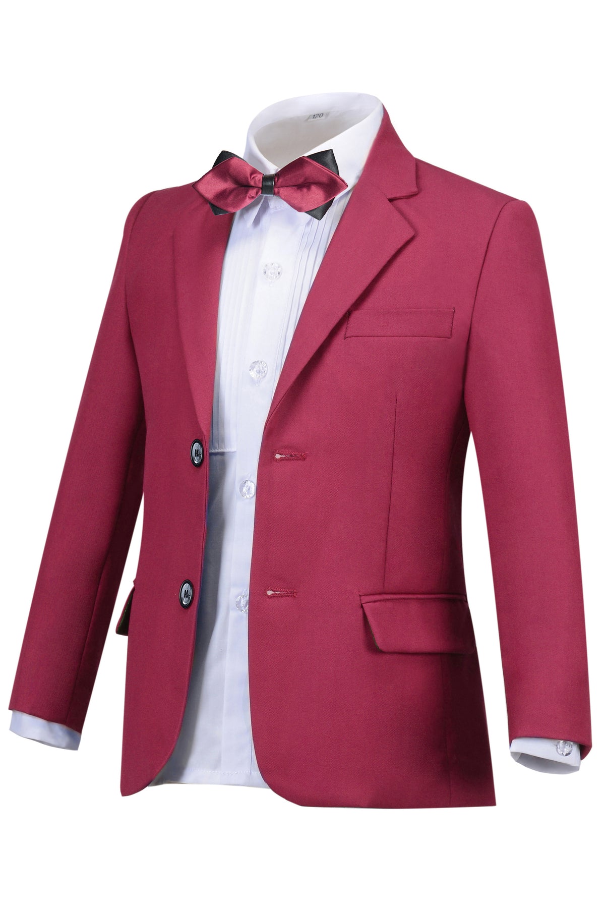 Burgundy Single Breasted Boys Formal Blazer