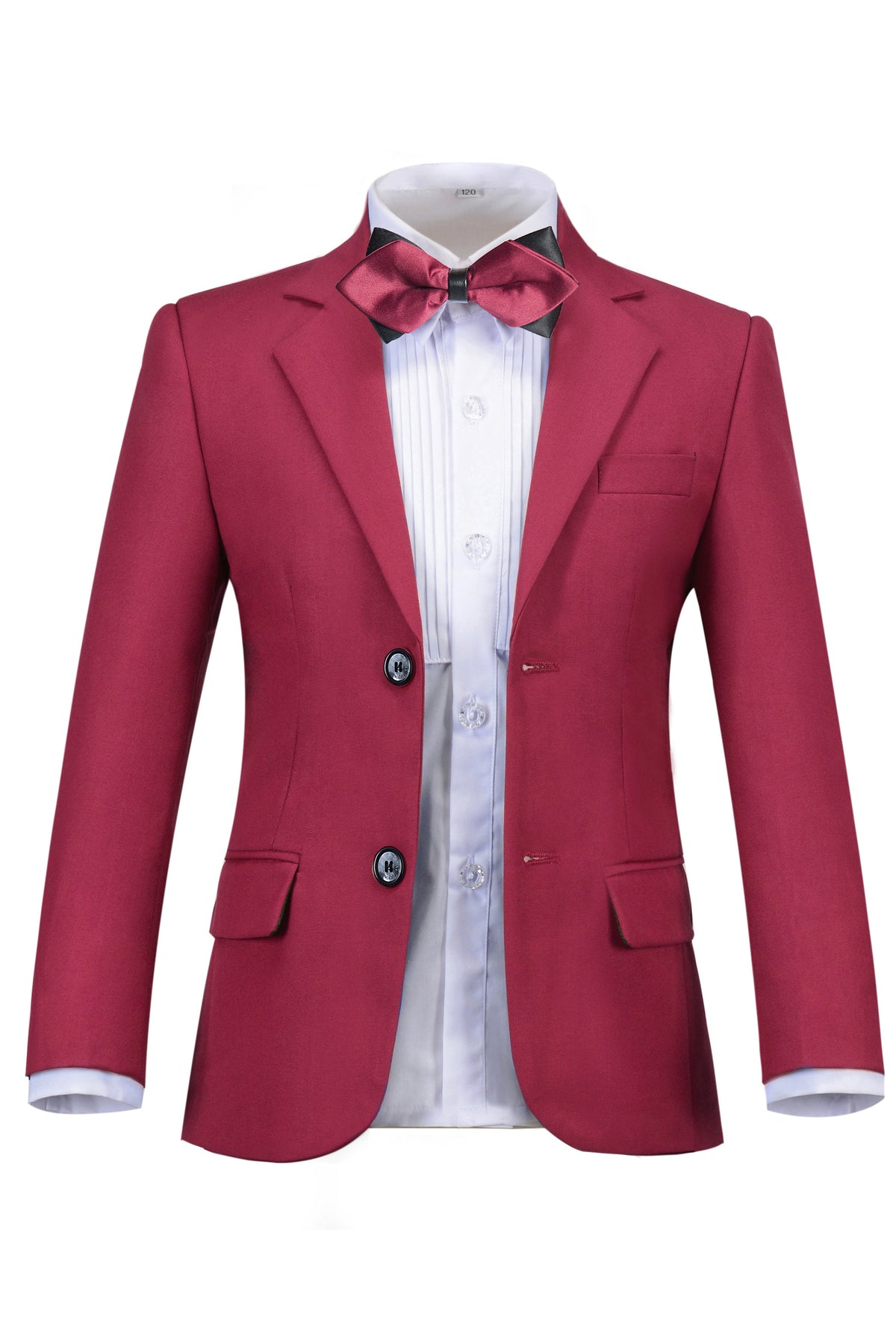 Burgundy Single Breasted Boys Formal Blazer